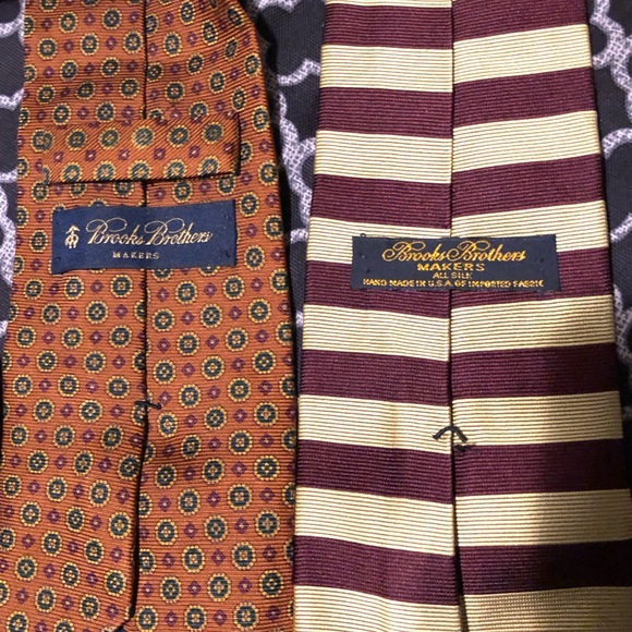 Brooks Brothers Other - Brooks Brothers Neck Tie Bundle Striped & Geometric 100% Silk Formal Suit B26